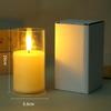 LED Flickering Flameless Candle Glass Ornament for Romantic Home or Christmas Parties