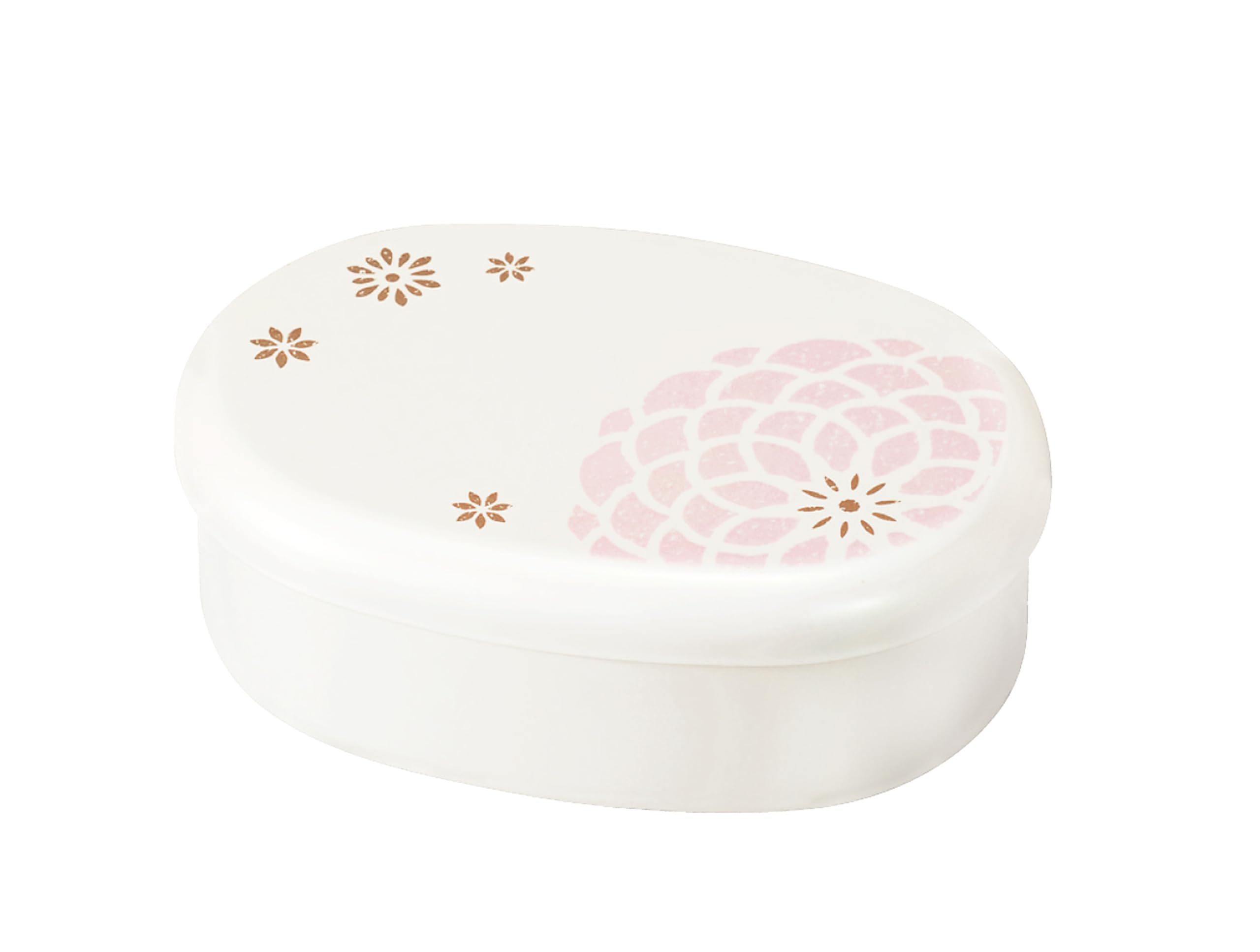 

Tatsumiya Pearl Hyakka Oval Lunch Pink 30548 One-Tier Box, Hyakka, Size Approx. W16.2 D11.3 H5.9