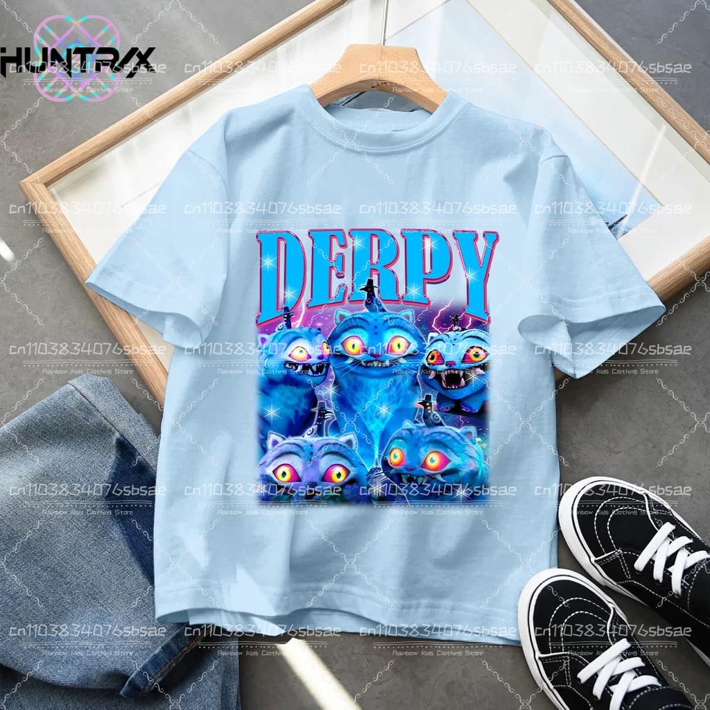 Sommarbarn T-shirt KPop Demon Hunters Rundhalsad Tecknad Flickor Pojkar T-shirt Vardaglig Tryck Mode Vardagliga Flickkläder