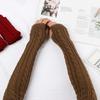 Fashion Autumn Winter Spring Fingerless Arm Warmers Wool Mittens Knitted Gloves Long Gloves