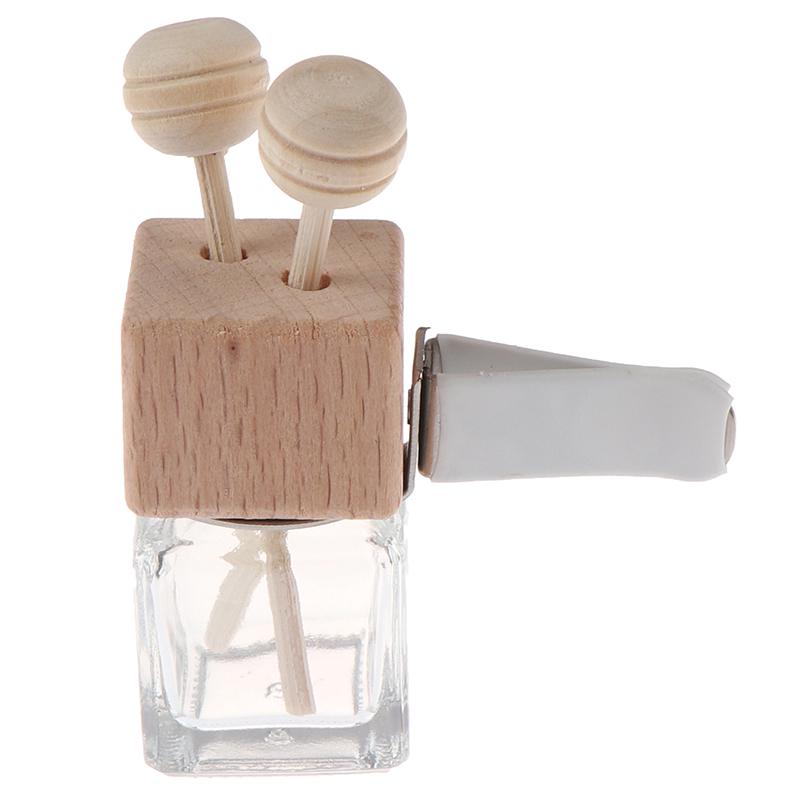 Air Freshener Perfume Bottle Pendant Essential Oils Car Hanging Glass Clips