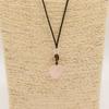 Cord Necklace Gemstone Pendant – Rose Quartz Heart