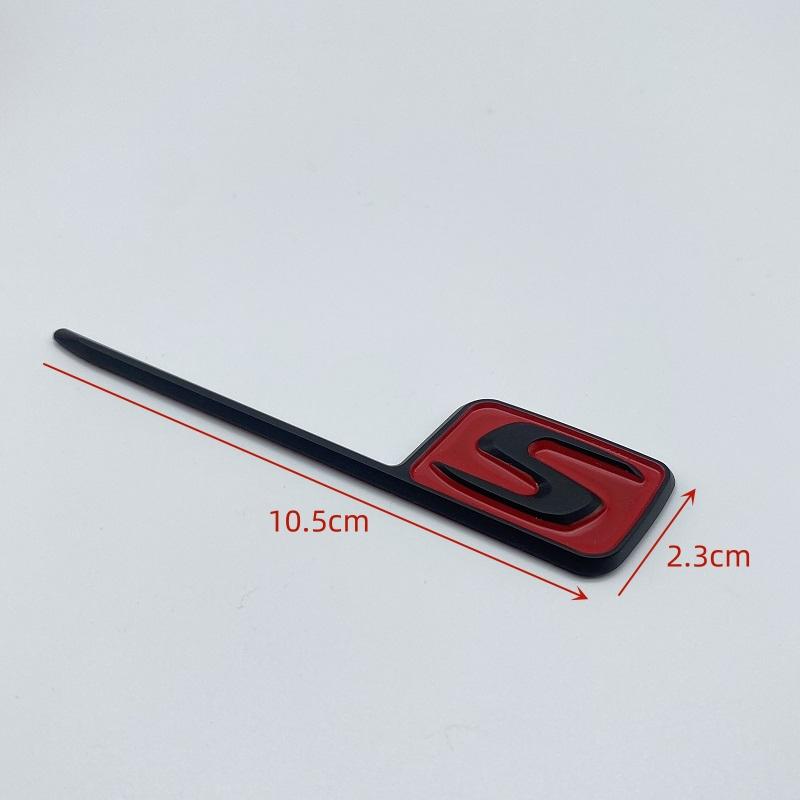 1Pc ABS S Badge Emblem Car Trunk Stickers For S E63S C63S GLC63S GLE63S GLS63S GTS GT43S GTR GT53 GT50 CLA45S Silver yellow black