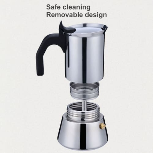 6-Cup Stainless Steel Induction Stovetop Espresso Maker, Moka Pot, Espresso Maker, Percolator Italian Coffee Maker, Cafe Percolator Maker