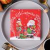 Christmas Printed Napkins - Festive Dining & Bakery Paper Napkins, Disposable Handkerchief Tissue for Home, Restaurant 20pcs/pack
