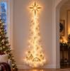 Weihnachts-Magie-Pfad Wandleuchte LED Leuchtende Weihnachtsszene Wanddeko Licht Weihnachtsmann Schlitten Rentier Hängende Dekoration für Party