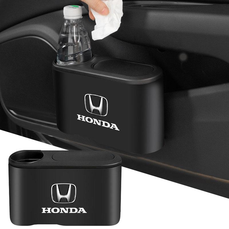 Hanging Car Trash Can Auto Emblem Garbage Box Accessories for Honda Civic Xrv Hrv Crv CRZ Brv City Odyssey Accord Fit Jazz Insight CRX