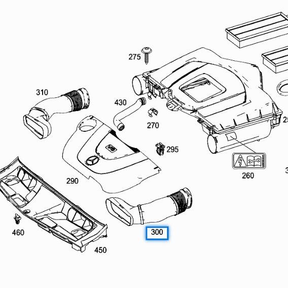 Suitable Intake Pipe for Mercedes-Benz C-Class W204 (2720903582/2720903682)