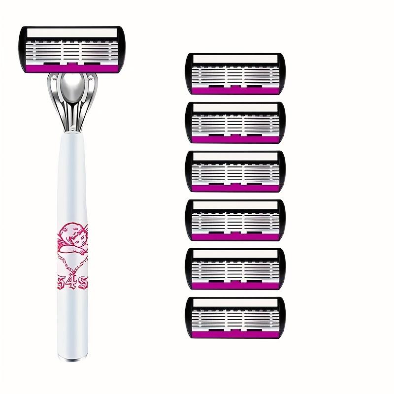 6-слойная безопасная бритва для мужчин, ручная бритва с длинной ручкой, двухслойная безопасная бритва для ванной, отеля, путешествий