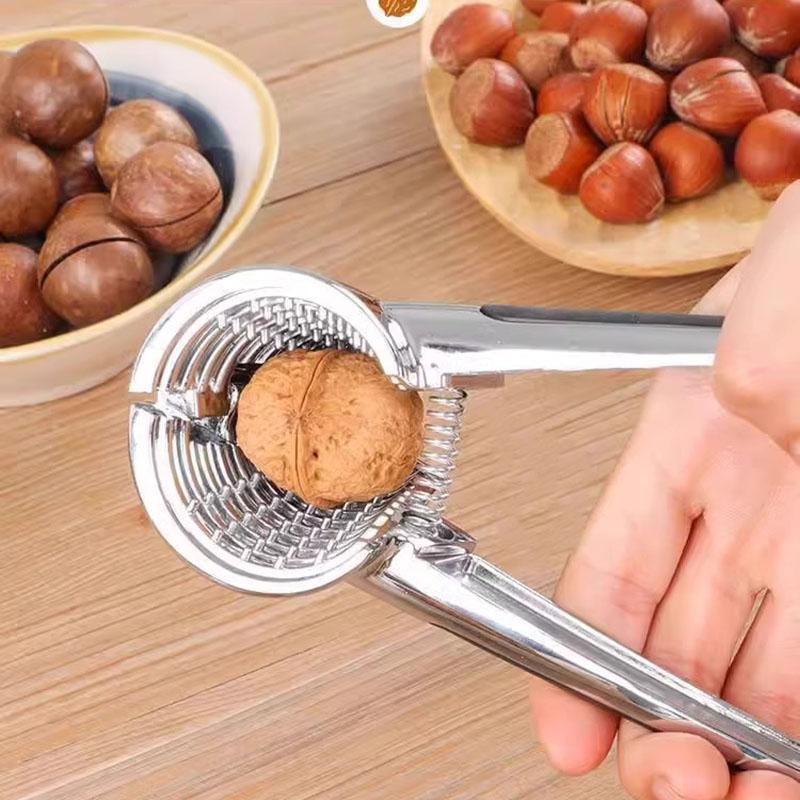 Multifunction Stainless Steel Nutcracker Opener & Peeler Kitchen Nutcracker Shell Clip Tool Clamp Plier Cracker