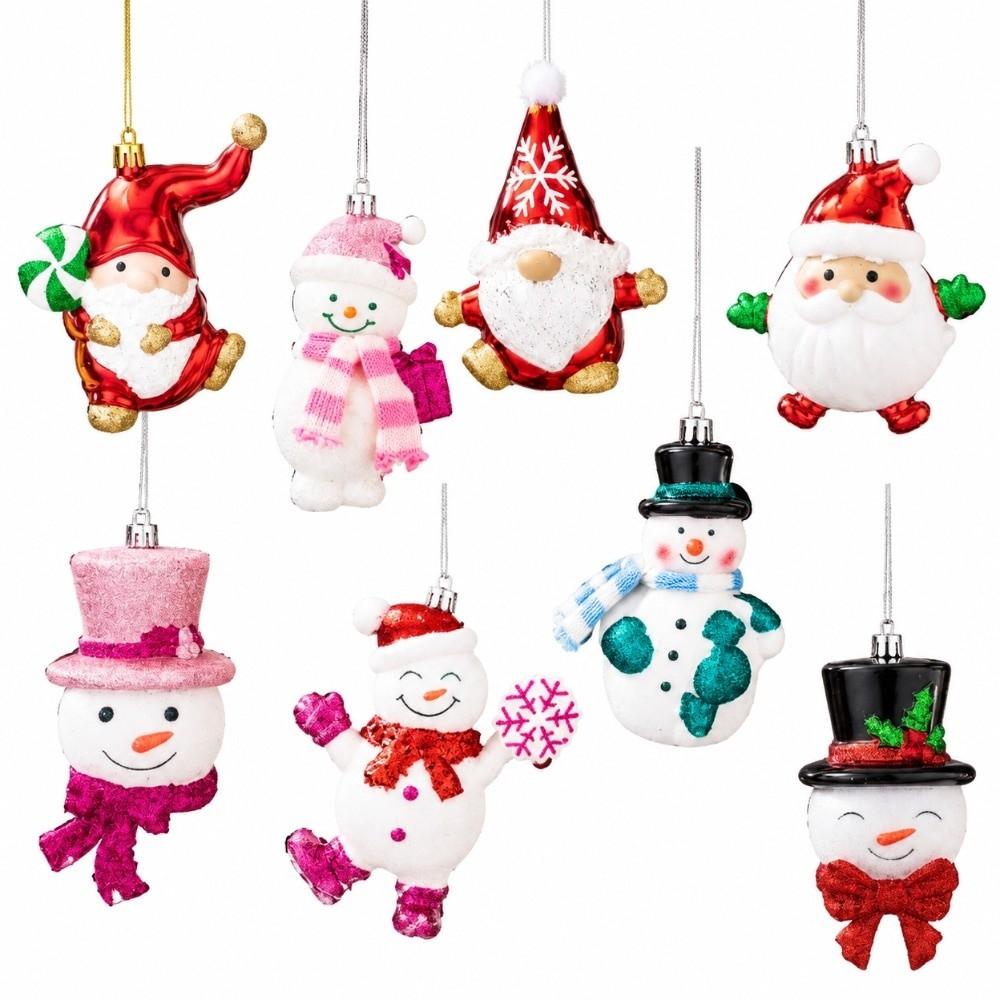 Cartoon Figure Christmas Ornament Electroplated Surface Figure Decor Indoor Holiday Scene