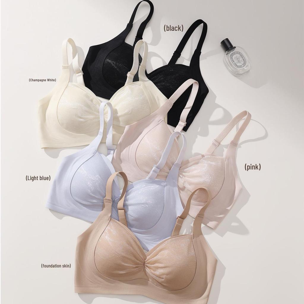 Sexy Lace Wireless Push-Up Bra for Small Bust – Skin Tone, Comfortable, Anti-Sagging Design