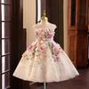 Girl French Style Princess Short Dress For Birthday Wedding Piano Performance