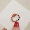 Natural Crystal Pearl Tourmaline Strawberry Crystal Bangles Women Fashion Jewelry Accessories Gift