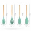 Wooden Handle 19 PCS Silicone Kitchen Utensil Set Food Grade Sharp Knives for Beginner Chef Cooking Use