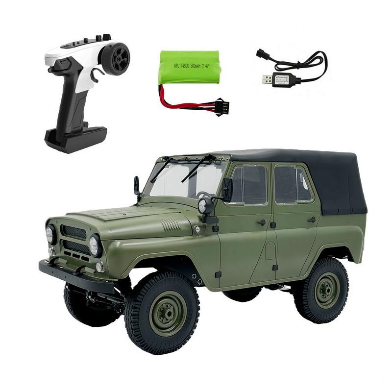WPL C94 1:Crawler RC 4WD Scala 1:12 Off-Road Stile Militare UAZ-469 Camion Radiocomandato Pronto all'Uso Realistico Auto per Arrampicata su Roccia
