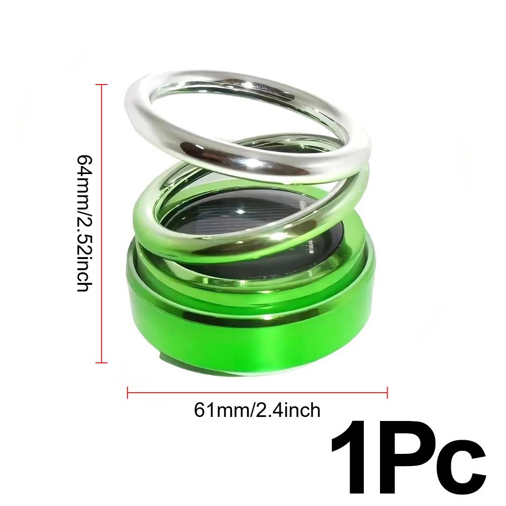 Car Solar Spinning Aroma Diffuser Aromatherapy Air Freshener Dual Ring Decor Odor Eliminator Long Lasting Vehicle Accessories