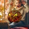 Halloween Rising Sound Scary Pumpkin Head Yard Decoration for Outdoor Garden Party Spooky Decor with Motion and Voice Effects