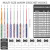 9pc/set DIY fancy flower color crochet hook Set, single pointed knitting needles, crochet yarn sweater tool, Ideal Weaving Gift
