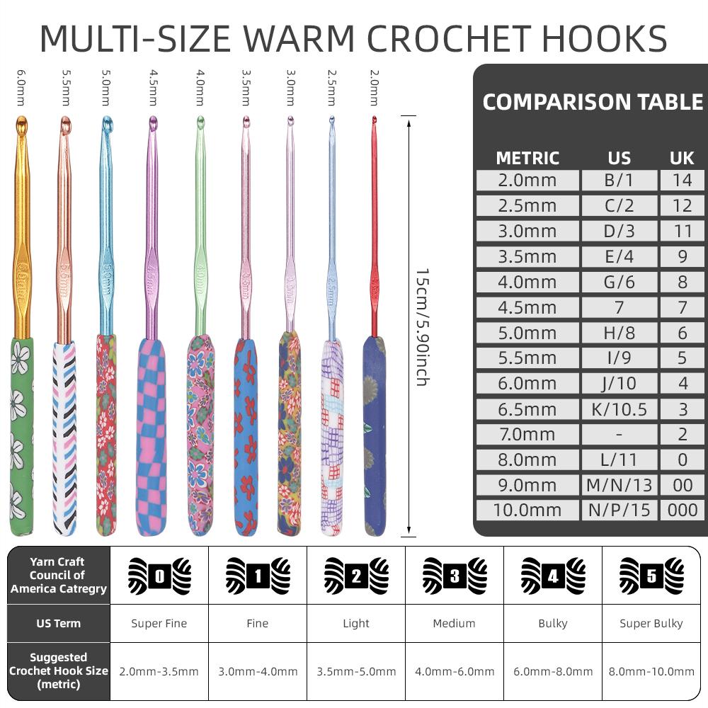 9pc/set DIY fancy flower color crochet hook Set, single pointed knitting needles, crochet yarn sweater tool, Ideal Weaving Gift