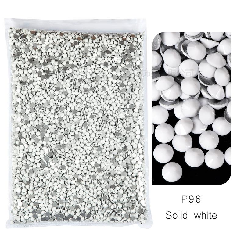 P72-180 Glass Nail Art Large Bag Flat Bottom Diamond, Silver Plated Diy Diamond Jewelry Accessories Mobile Phone Case Rhinestone Accessories