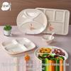 Autumn Grass Melamine Compartment Plate - Durable Dining Tableware for Restaurants, Schools, and Canteens