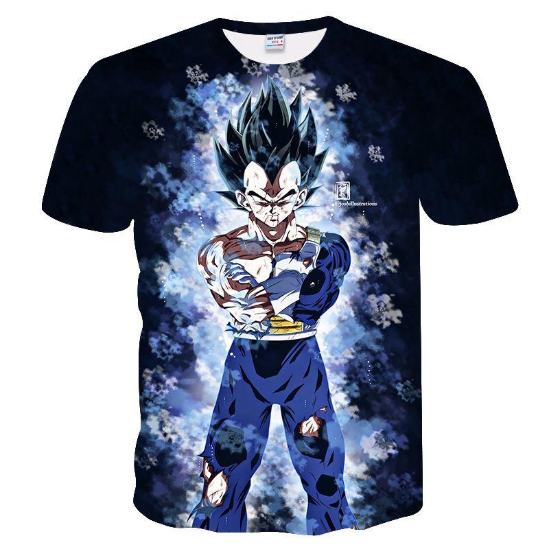 Exquisite 3d Print Dragon Ball Z Vegeta Goku Super Saiyan Casual Tee Anime Shirts