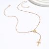 Long Tassel Cross Necklace Vintage Premium Jewelry Female White Hair Virgin Portrait Sweater Chain