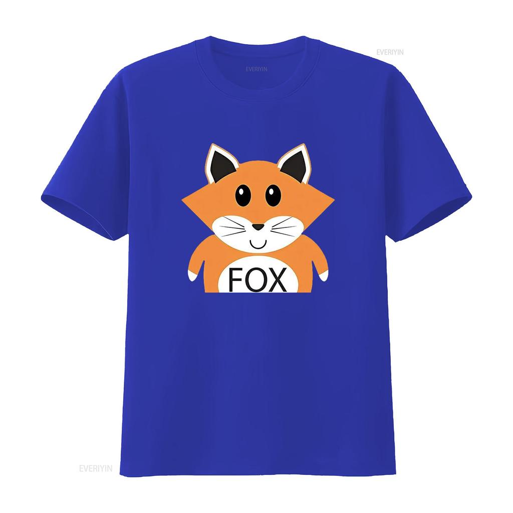 FOX American Retro  Womens T Shirt Black X Large vintage Washed Top For Everyday Wear fashion Comfortable Unisex Casual