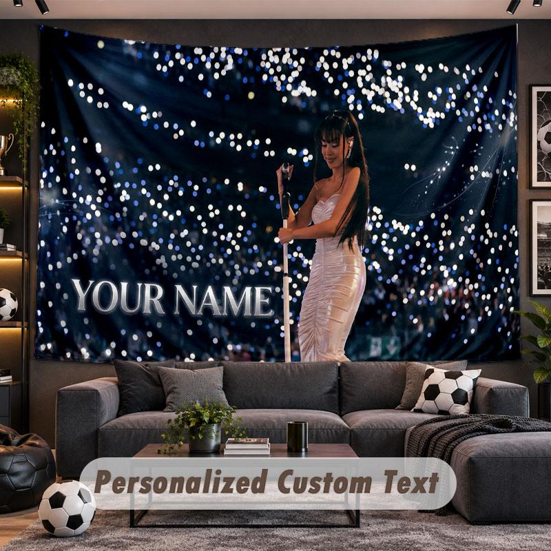 Wall Hanging Tapestry Custom NameAyliva Pattern Personalized Printed Fabric Wall Decor