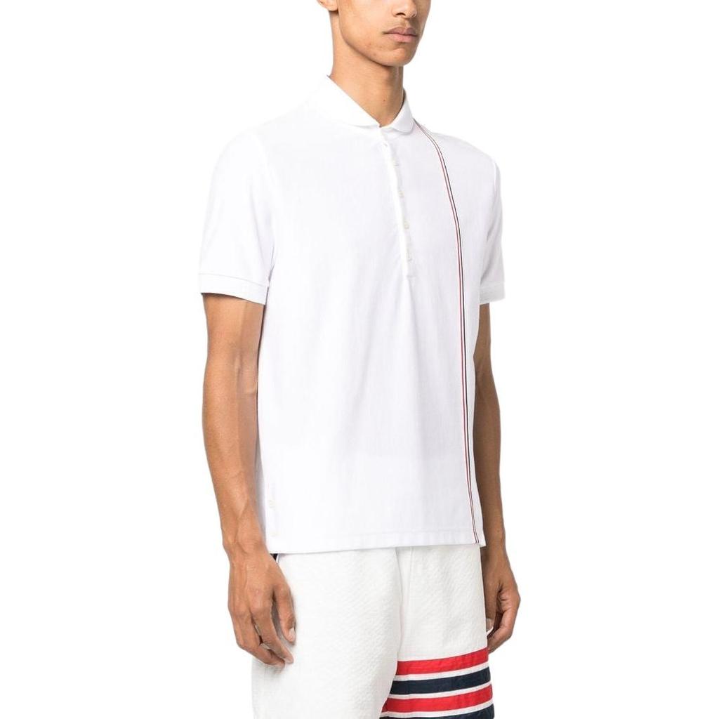 THOM BROWNE Jersey Short Sleeved Collection Polo Shirt Men's MJP196A-J0138-100