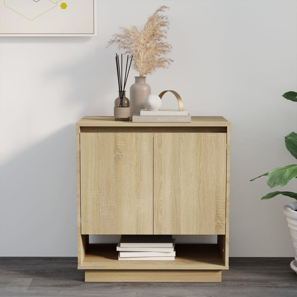 Sideboard in Sonoma Oak Finish 70 x 41 x 75 cm Particleboard