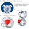 Red and Transparent Crystal Baby Bear Figurine Collection Bear Pretty Glass Ornament  Home