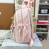 Color Block Student Schoolbag Women College Style Backpack