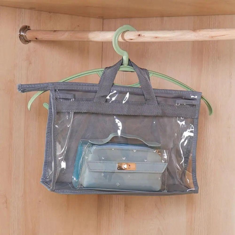 Clear Storage Bag PVC Dustproof Bag Purse Storage Organizer Handbag Dust Bag  Closet