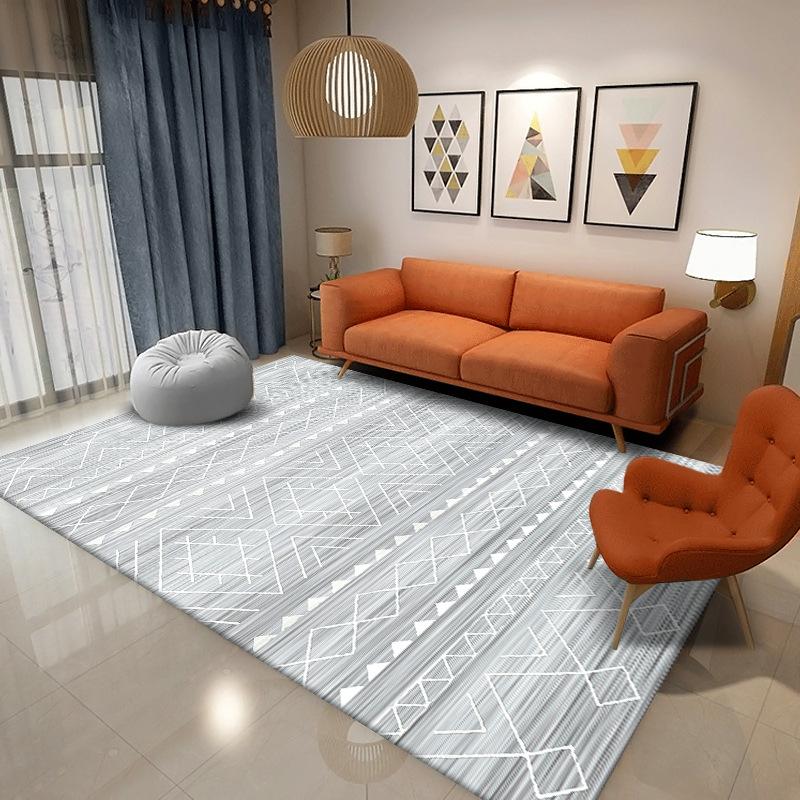 Bohemian Style Area Rug With Geometric Tribal Pattern Artistic Designs Soft Decorative Carpet For Living Room Bedroom Home Decor