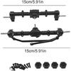 Generic 1:12 Front and Rear Axle Housing Set, Front and Rear Bridge Repair Parts, Practical Bridge Shaft Complete Set for MN168 Model Trucks, Black