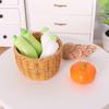 3Pcs/Set Dollhouse Simulation Vegetable Handheld Basket Model Mini Vegetables Decoration For 1/12 Dolls House Kitchen Play Toys
