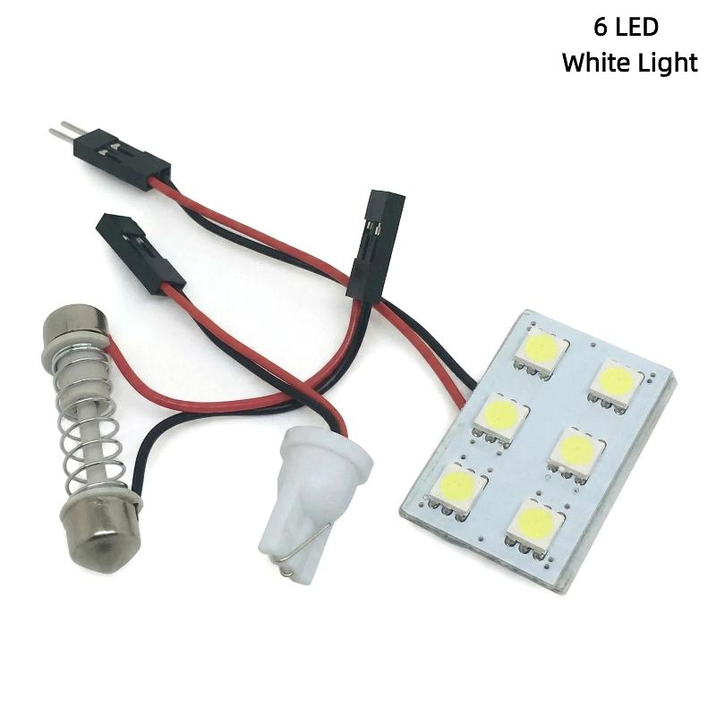 

T10 5050 LED White Light Car Interior Dome Bulb Universal Panel Reading Lamp Stable Performance for Vehicle Ceiling