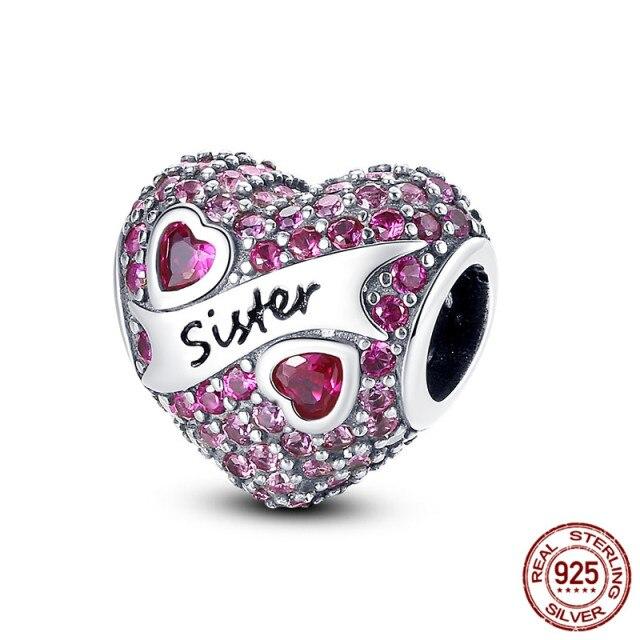 Charm Bead Fit  Bracelet DIY Dangle Charms For Mom Son Daughter Sister Friends Lover