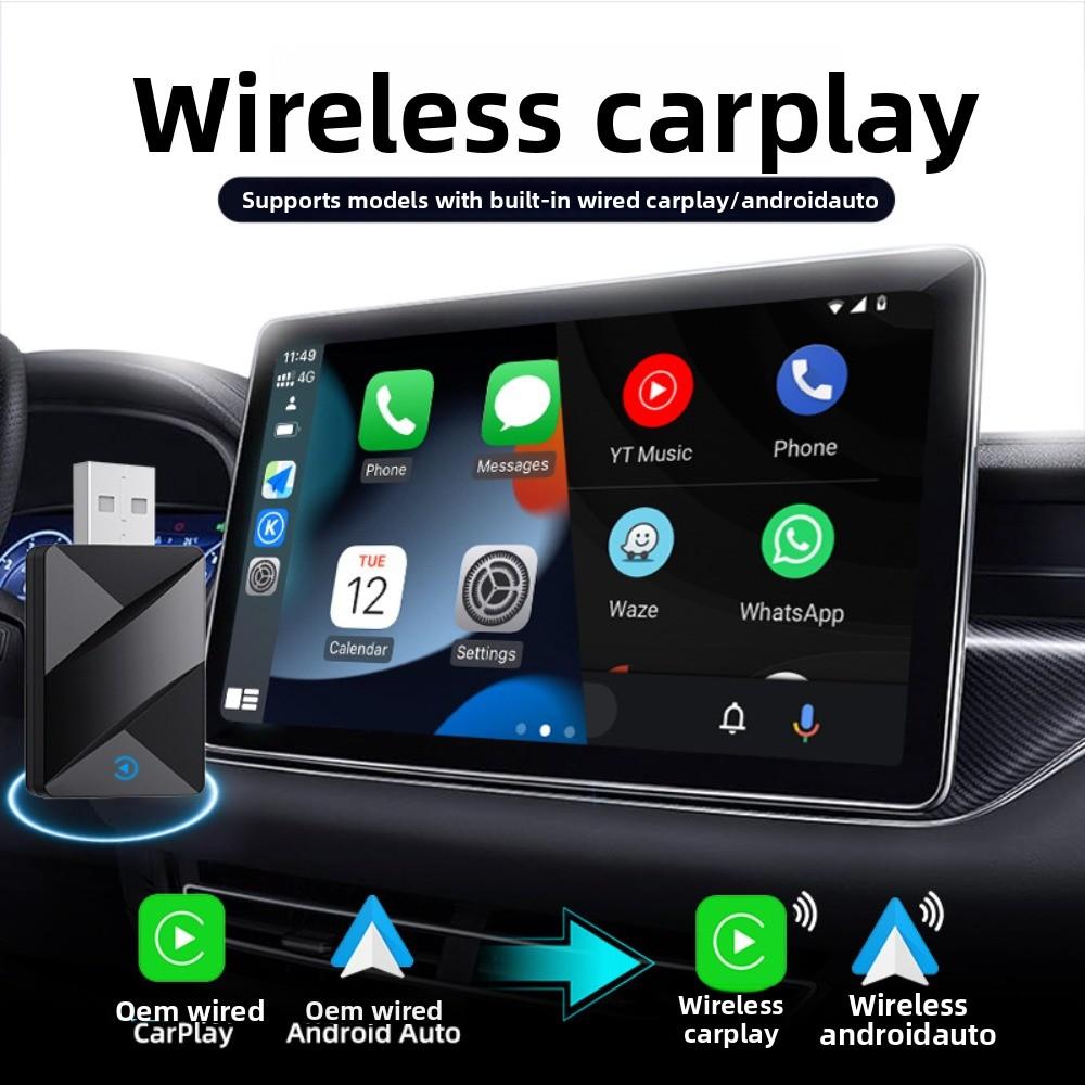 Wireless CarPlay Adapter Android Auto Box Convert Wired to Wireless for Car Multimedia System