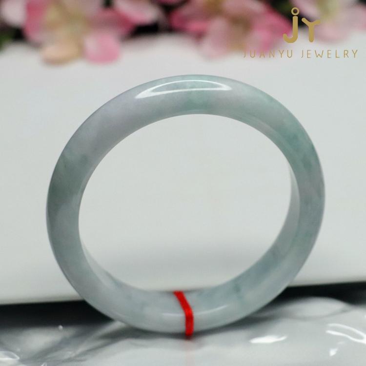 Juanyu Natural Jade Bangles for Women Myanmar Jade Bangles Handcarved Jadeite Bangles