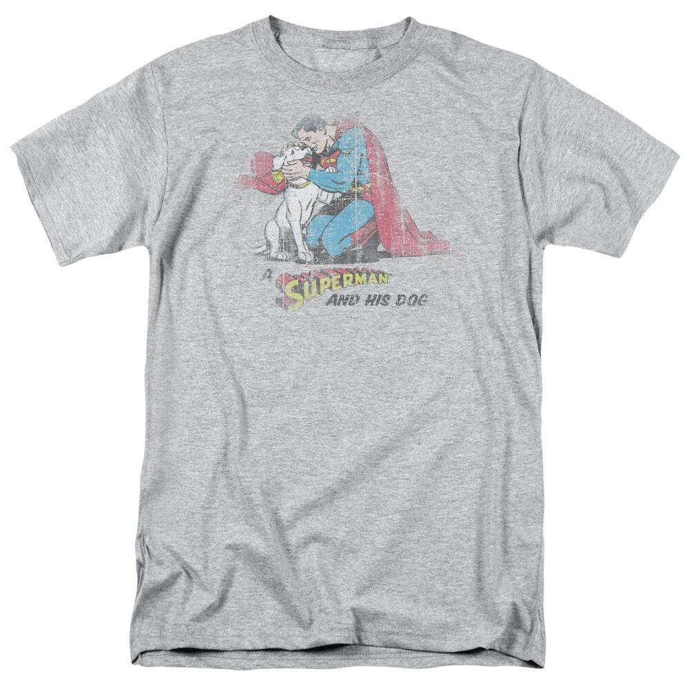 Superman  And His Dog  T-Shirt - Regular or Tank - to 5X XL