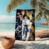 French legendary rock singer and actor Johnny Hallyday towel outdoor camping vacation swimming beach towel outdoor absorbent bath towel Y25