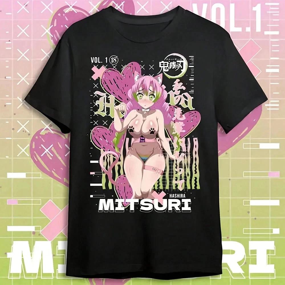 Anime Neko Mitsuri Kanroji Demon Waifu T Shirt Size S 4xl Gift For Friends S