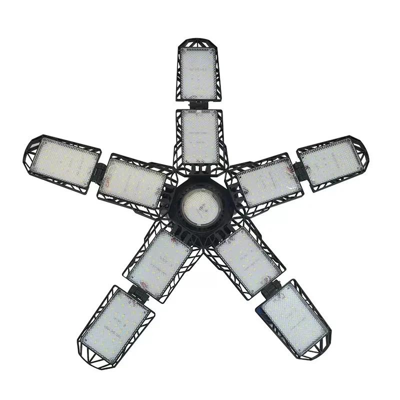 18000LM 150W Foldable LED Bulbs E27 Garage Light Adjustable Multi Panel Market Shop Ceiling Lamp For Workshop Warehouse Lighting