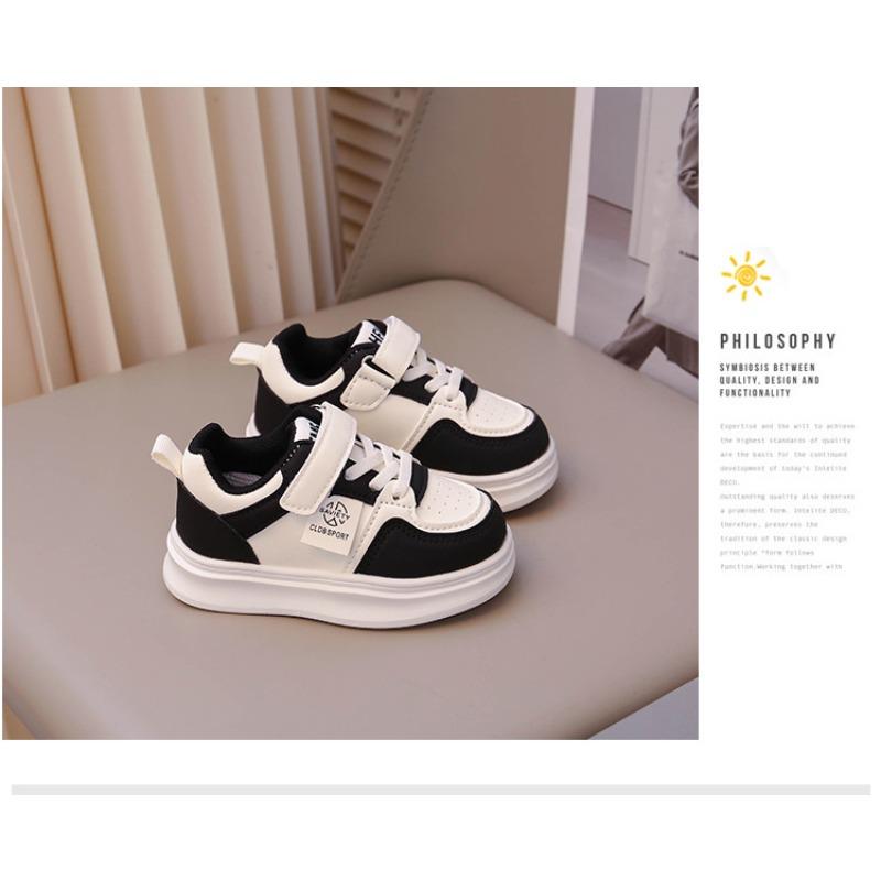 Girls Little White Shoes Spring and Autumn New Little Girl Breathable Children's Board Shoes Autumn Soft-soled Medium Children's Sports Shoes
