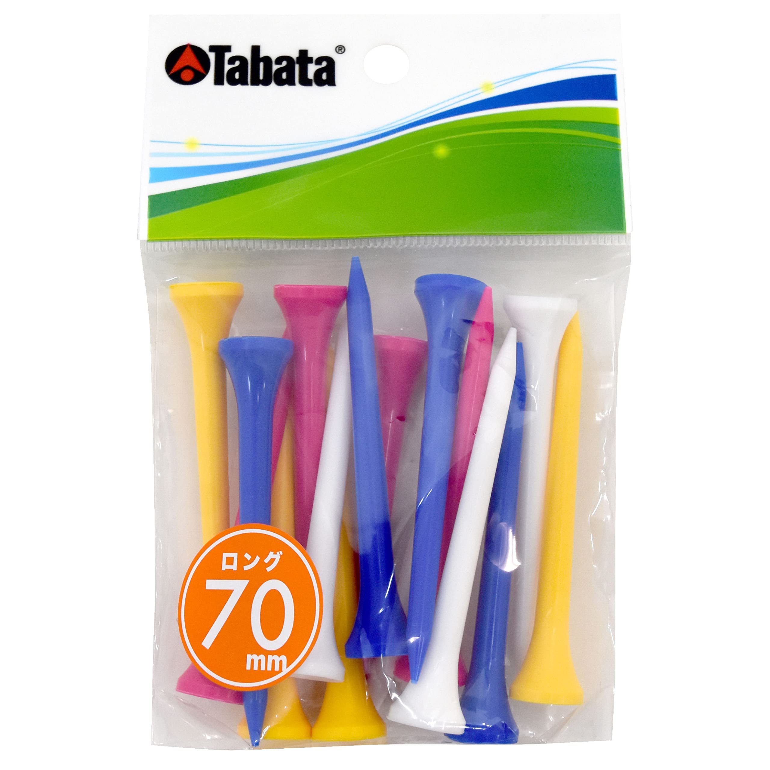 Tabata Golf Plus Slim Long Tees 70mm Plastic Long 16 GV1418 L Tees, Tees, Short, pieces,