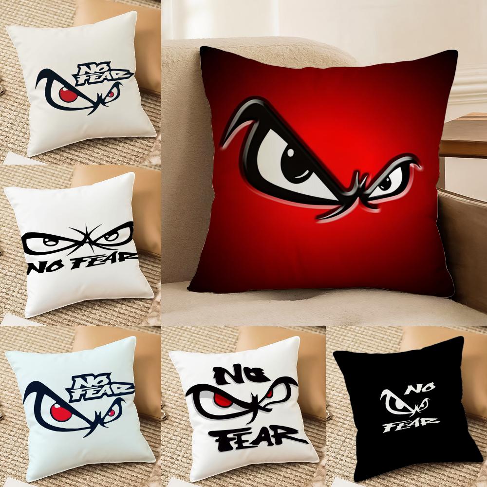 Classic No fFear Cushion Cover Short plush Doublesided Print Square Throw Pillow Covers Sofa Home Cushion Decor