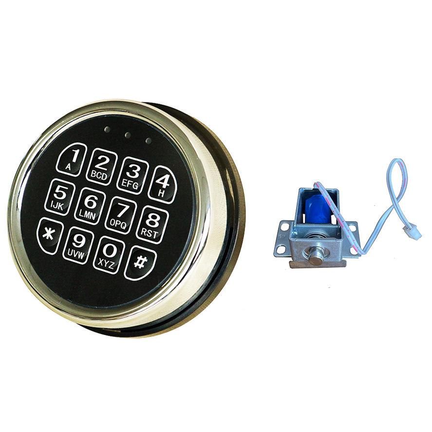 Chrome-Plated Electronic Panel Safe Cabinet with Solenoid Gun Lock